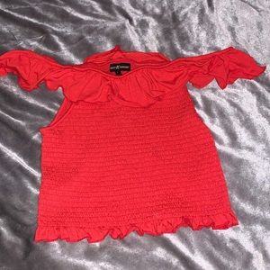 Red crop top